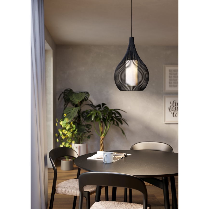 Eglo - Candelabro suspenso 1xE27/40W/230V preto