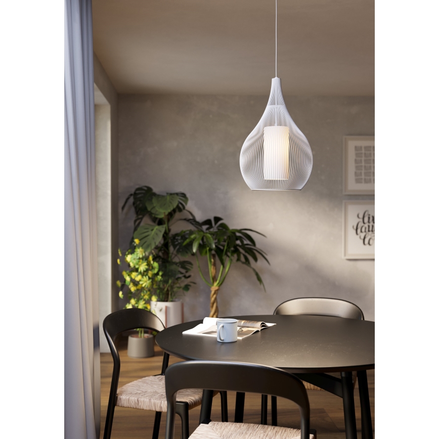 Eglo - Candelabro suspenso 1xE27/40W/230V branco