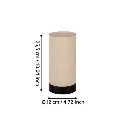 Eglo - Candeeiro de mesa 1xE27/40W/230V