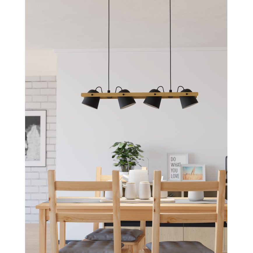 Eglo - Candeeiro suspenso LED RGBW com regulação 4xLED/3,7W/230V 2700-6500K