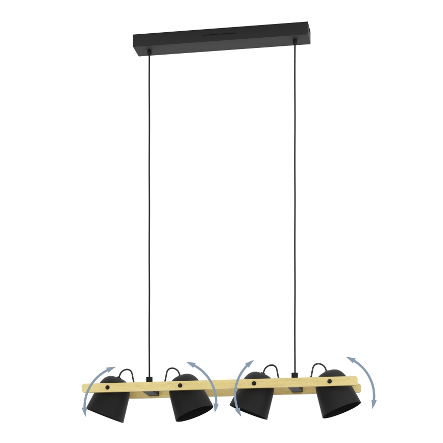 Eglo - Candeeiro suspenso LED RGBW com regulação 4xLED/3,7W/230V 2700-6500K