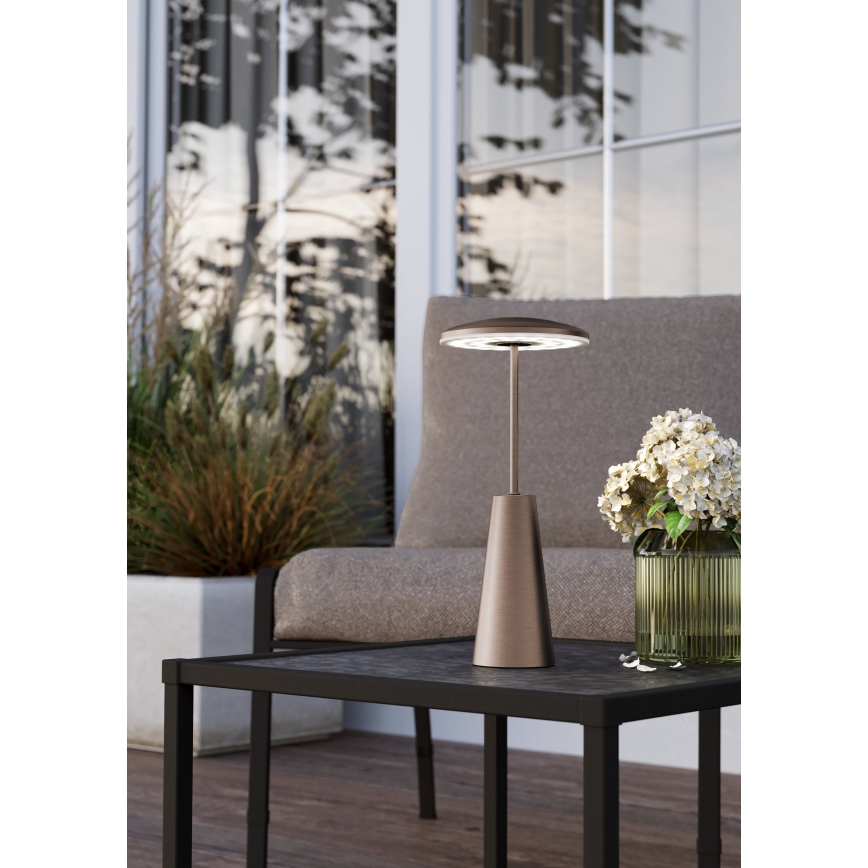 Eglo - Candeeiro de exterior LED tátil com regulação LED/2,8W/5V 2400K/3000K/4000K 5200 mAh IP54 bege