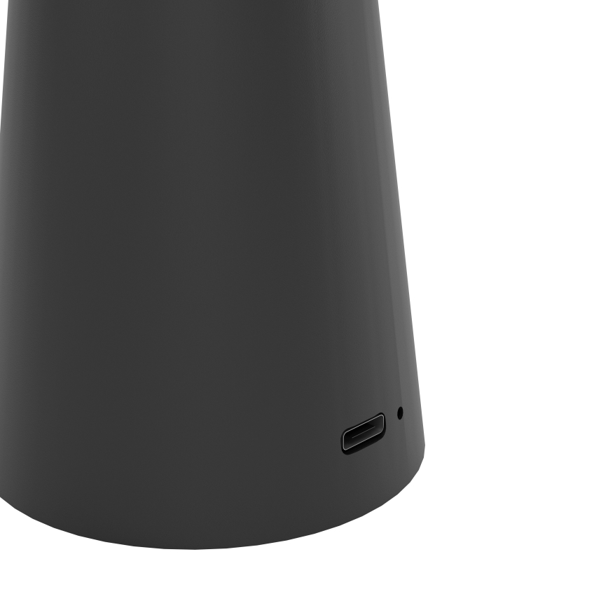 Eglo - Candeeiro de exterior LED tátil com regulação LED/2,8W/5V 2400K/3000K/4000K 5200 mAh IP54 preto