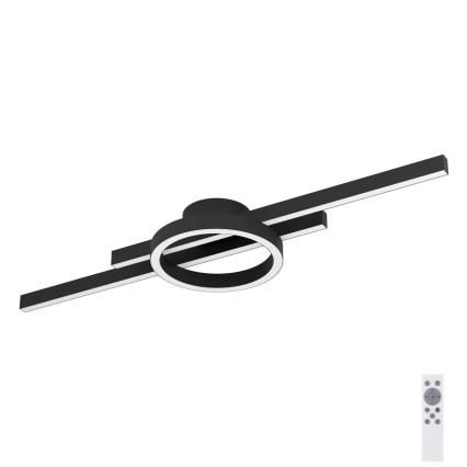 Eglo - Iluminação de teto LED RGBW com regulação LED/23,5W/230V 2700-6500K preto + controlo remoto