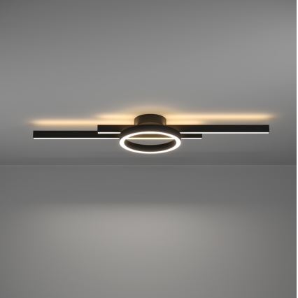 Eglo - Iluminação de teto LED RGBW com regulação LED/23,5W/230V 2700-6500K preto + controlo remoto