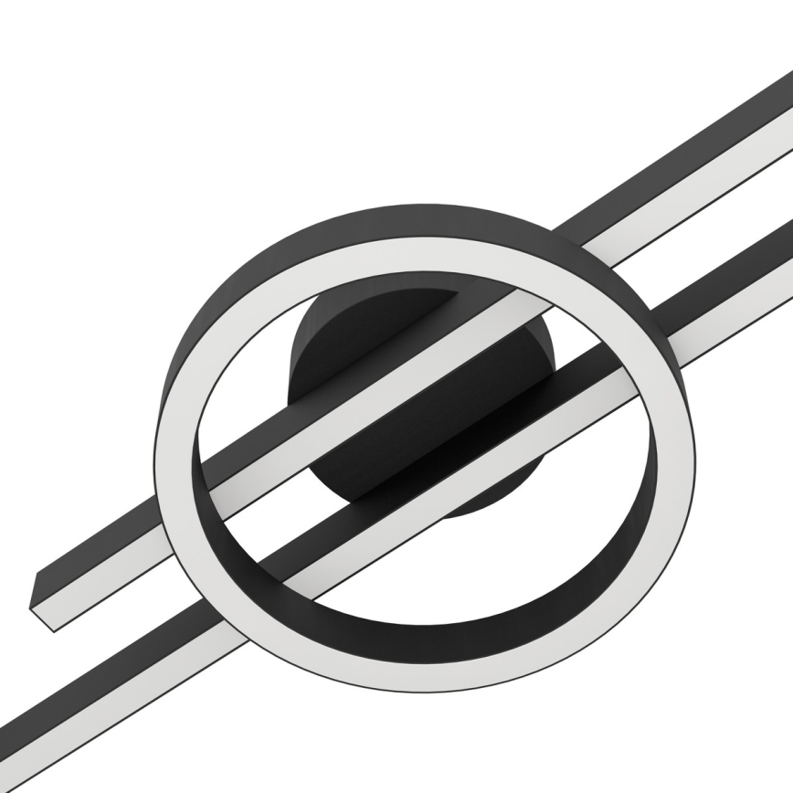 Eglo - Iluminação de teto LED RGBW com regulação LED/23,5W/230V 2700-6500K preto + controlo remoto