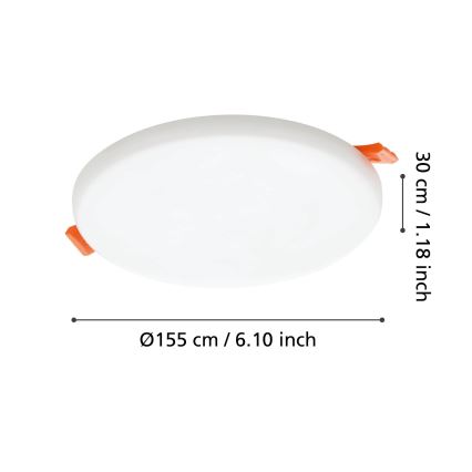 Eglo - Foco de encastrar de casa de banho LED LED/11,5W/230V diâmetro 15,5 cm IP65