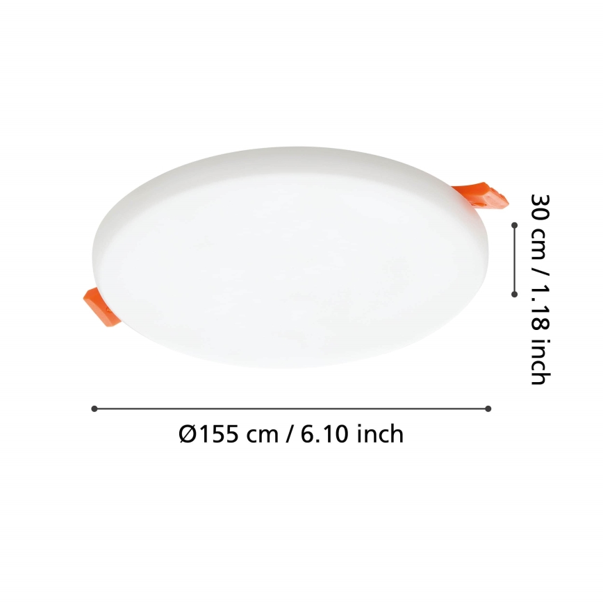 Eglo - Foco de encastrar de casa de banho LED LED/11,5W/230V diâmetro 15,5 cm IP65