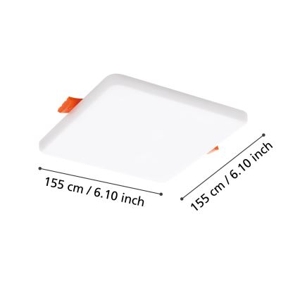 Eglo - Iluminação de teto de casa de banho LED LED/11,5W/230V 15,5x15,5 cm IP65
