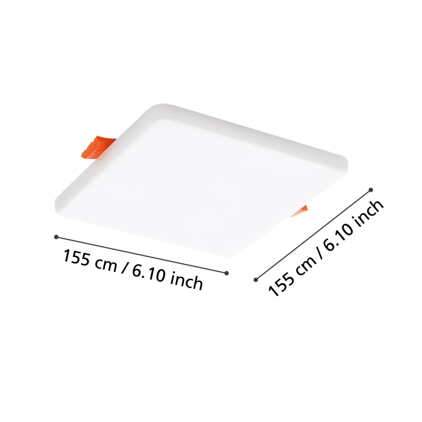 Eglo - Iluminação de teto de casa de banho LED LED/11,5W/230V 15,5x15,5 cm IP65
