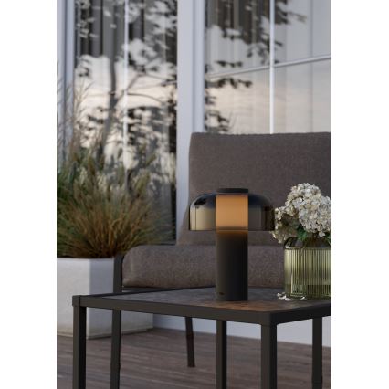 Eglo - Candeeiro de exterior LED tátil regulável LED/2,25W/5V 2400-4000K 5200 mAh IP44 preto