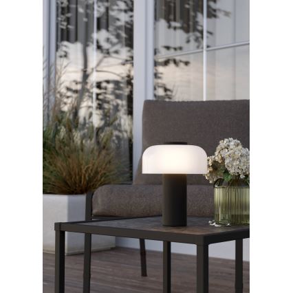 Eglo - Candeeiro de exterior LED tátil regulável LED/2,25W/5V 2400-4000K 5200 mAh IP44 preto/branco