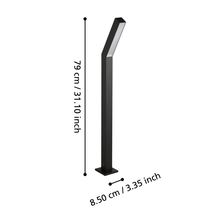 Eglo - Luminária exterior LED 2xLED/4,5W/230V IP44 preta