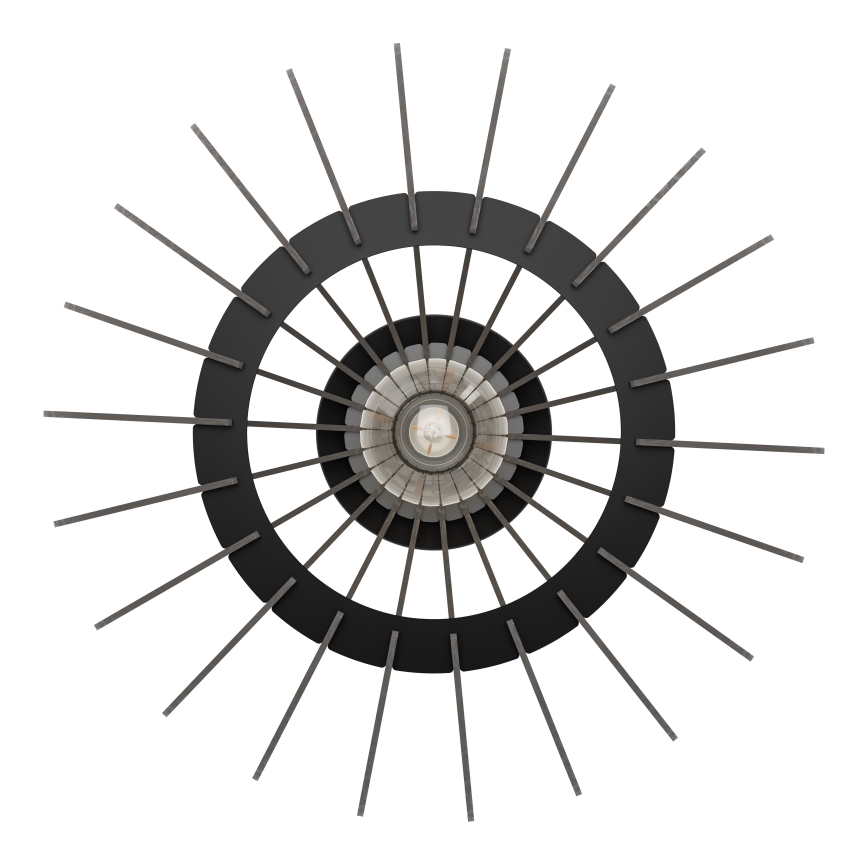 Eglo - Iluminação de teto 1xE27/40W/230V diâmetro 38 cm preto