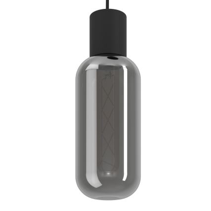 Eglo - Lustre suspenso por cabo 3xE27/4W/230V preto/fumê