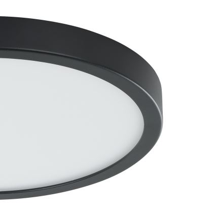 Eglo - Luminária de teto LED com sensor LED/20,5W/230V 3000K preta Ø 28,5 cm