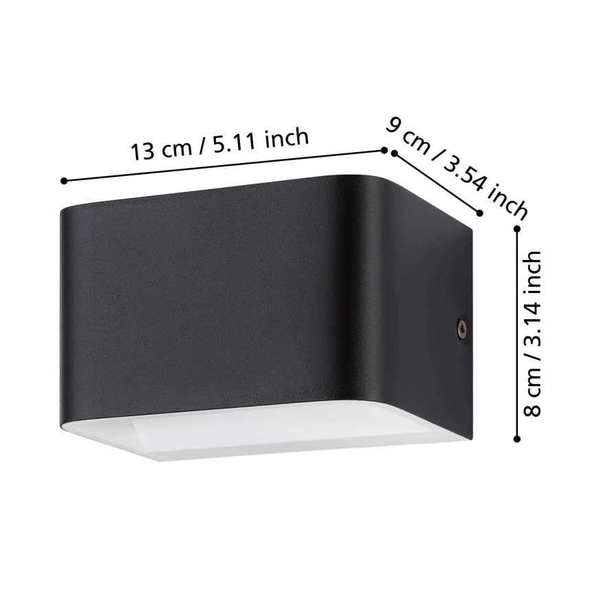 Eglo - Iluminação de parede LED LED/6W/230V 3000K preto