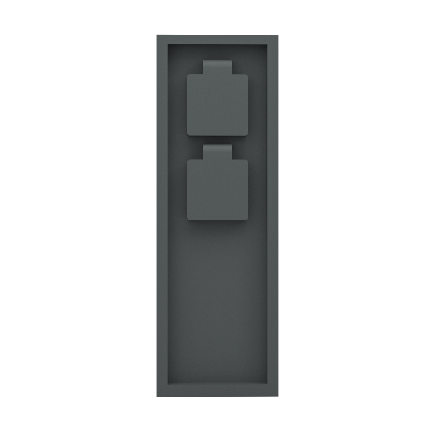 Eglo - Coluna de tomadas para exterior IP54 SCHUKO antracite