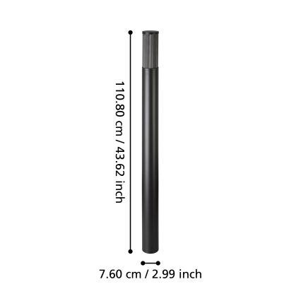 Eglo - Candeeiro exterior 1xE27/15W/230V 110 cm IP54