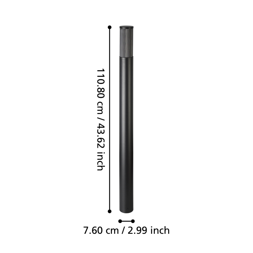 Eglo - Candeeiro exterior 1xE27/15W/230V 110 cm IP54