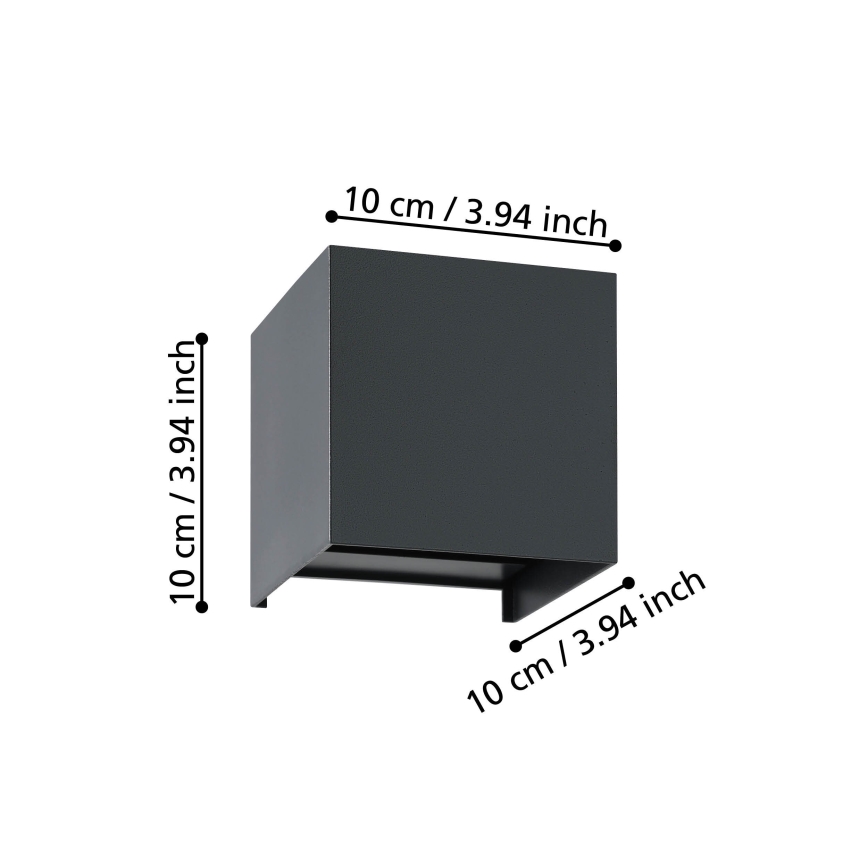 Eglo - Iluminação de parede LED 2xLED/1,5W/230V 3000K preto