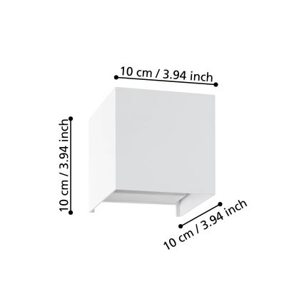 Eglo - Iluminação de parede LED 2xLED/1,5W/230V 3000K branco