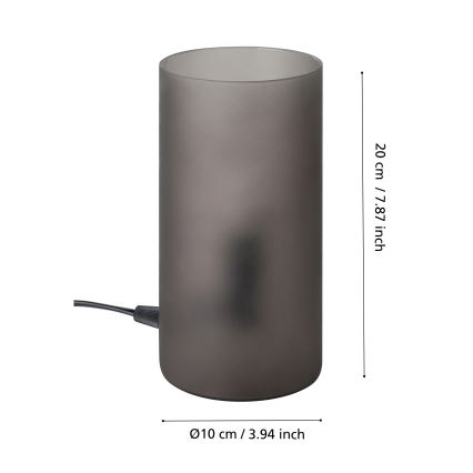 Eglo - Candeeiro de mesa 1xE14/40W/230V preto