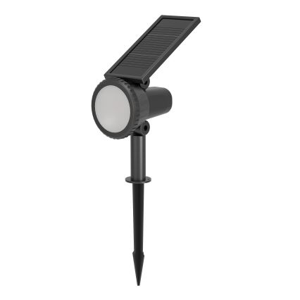 Eglo - Lâmpada solar LED RGBW dimerizável LED/3W/4,5V IP44 preta + comando remoto