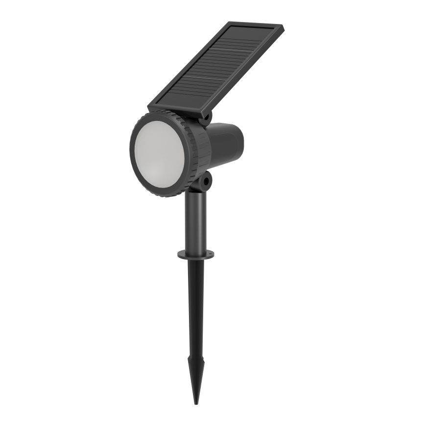 Eglo - Lâmpada solar LED RGBW dimerizável LED/3W/4,5V IP44 preta + comando remoto
