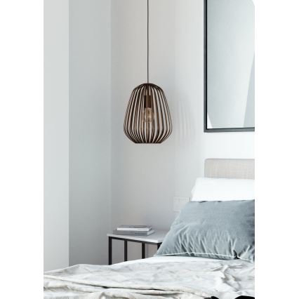 Eglo - Lustre suspenso com cabo, 1xE27/40W/230V, acabamento em bronze