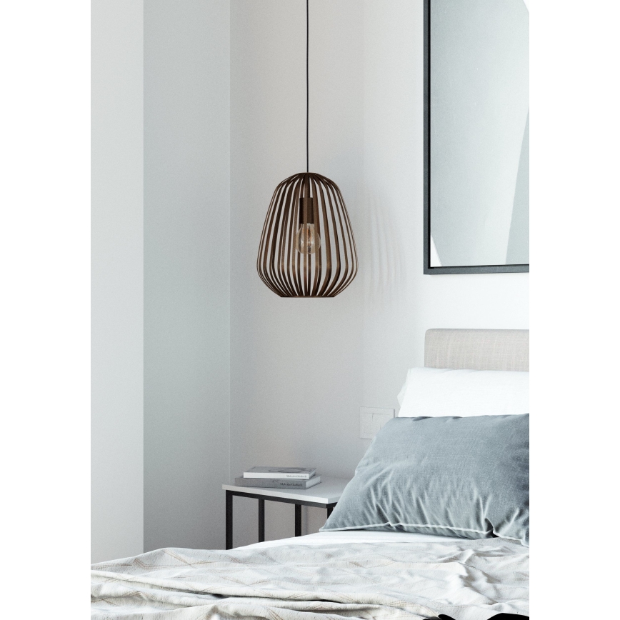 Eglo - Lustre suspenso com cabo, 1xE27/40W/230V, acabamento em bronze