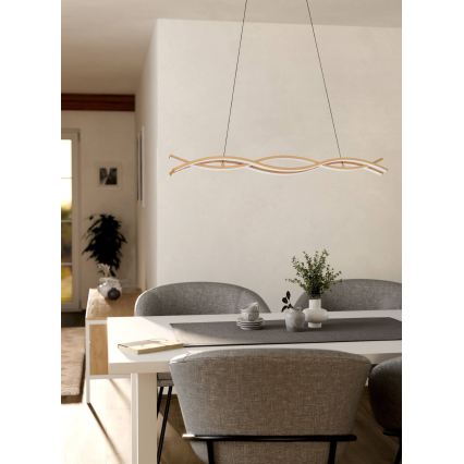 Eglo - Lustre LED suspenso por cabo LED/35W/230V dourado