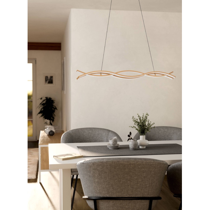 Eglo - Lustre LED suspenso por cabo LED/35W/230V dourado