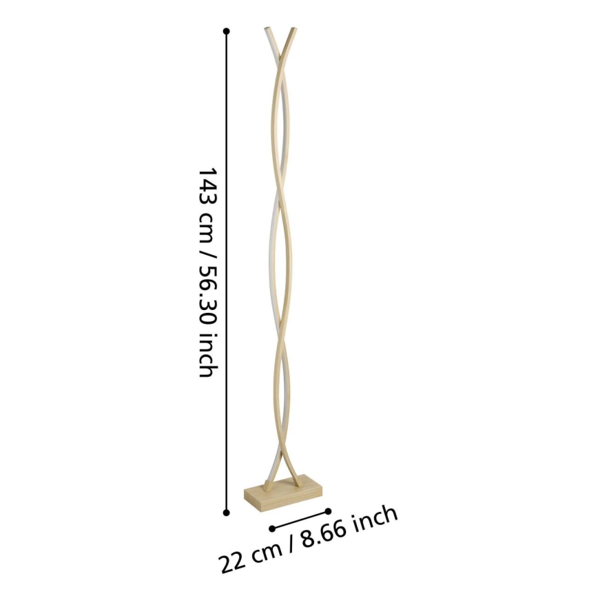 Eglo - Candeeiro de Pé LED/36W/230V dourado