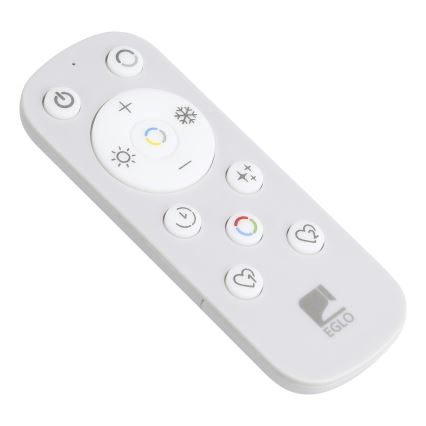 Eglo - Iluminação de teto LED RGBW com regulação LED/17W/230V 2700-6500K preto + comando