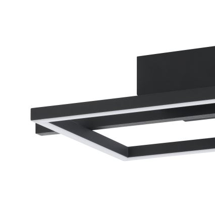 Eglo - Iluminação de teto LED RGBW com regulação LED/17W/230V 2700-6500K preto + comando