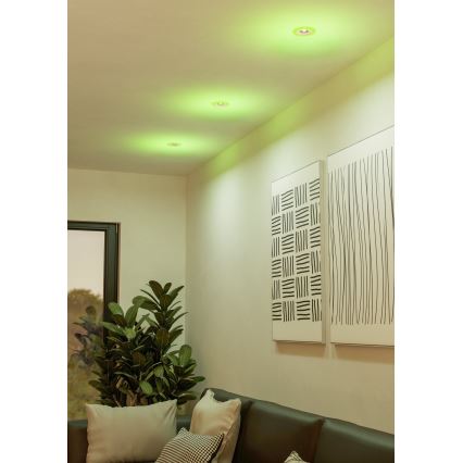 Eglo - Conjunto de 3 luminárias LED RGBW encastradas e dimerizáveis para casa de banho LED/3,8W/230V 2700-6500K IP44 + comando remoto