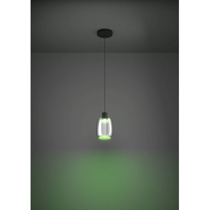 Eglo - Candeeiro suspenso LED RGBW com regulação LED/3,7W/230V 2700-6500K preto ZigBee