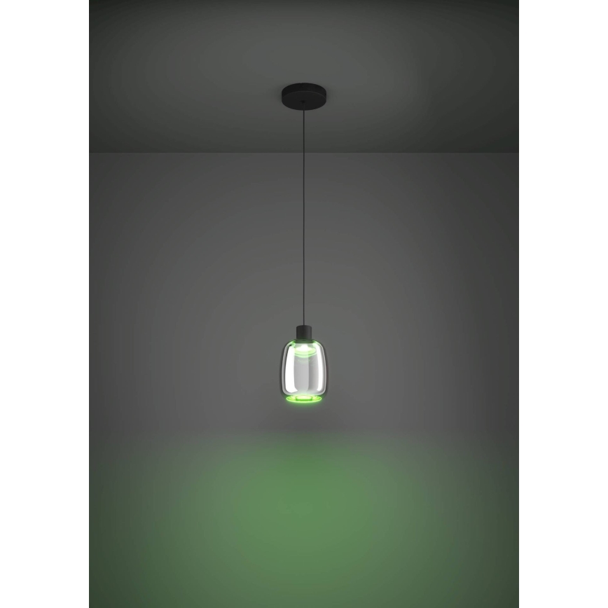 Eglo - Candeeiro suspenso LED RGBW com regulação LED/3,7W/230V 2700-6500K preto ZigBee