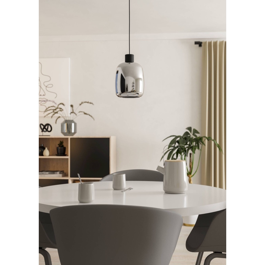 Eglo - Candeeiro suspenso LED RGBW com regulação LED/3,7W/230V 2700-6500K preto ZigBee