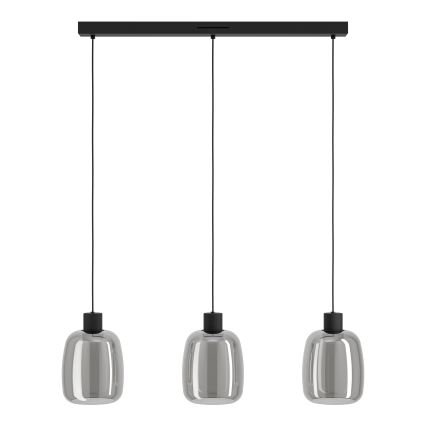 Eglo - Candeeiro suspenso LED RGBW com regulação 3xLED/3,7W/230V 2700-6500K cinzento