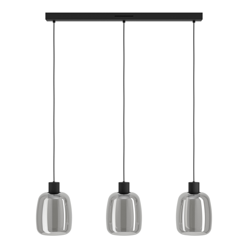 Eglo - Candeeiro suspenso LED RGBW com regulação 3xLED/3,7W/230V 2700-6500K cinzento