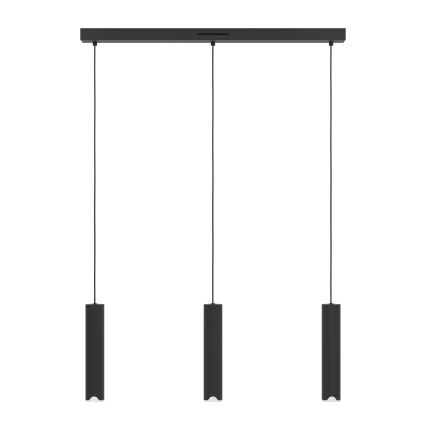 Eglo - LED RGBW Candeeiro suspenso com regulação 3xLED/3,7W/230V 2700-6500K preto