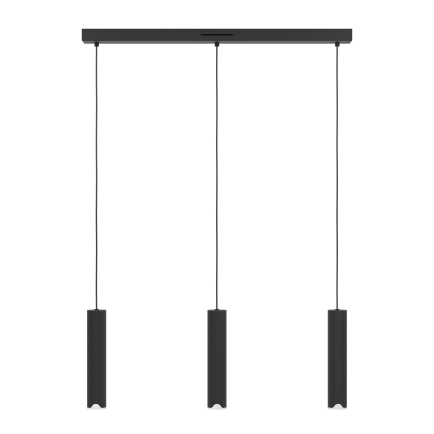 Eglo - LED RGBW Candeeiro suspenso com regulação 3xLED/3,7W/230V 2700-6500K preto