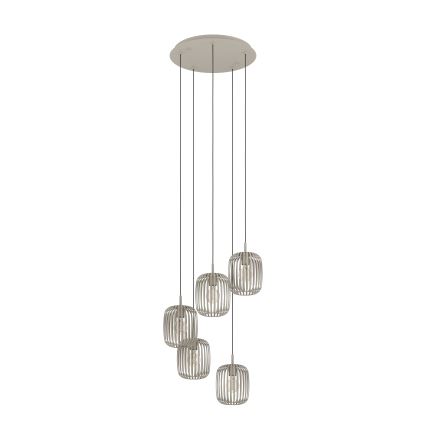 Eglo - Lustre suspenso em cabo 5xE27/40W/230V bege