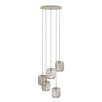 Eglo - Lustre suspenso em cabo 5xE27/40W/230V bege