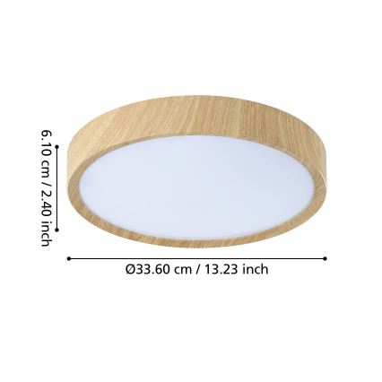 Eglo - Iluminação de teto para casa de banho LED LED/14,6W/230V IP44 bege