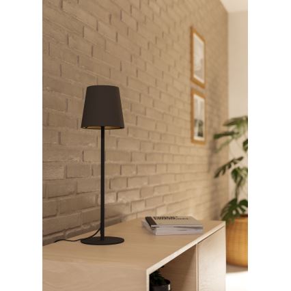 Eglo - Candeeiro de mesa 1xE14/40W/230V preto/castanho