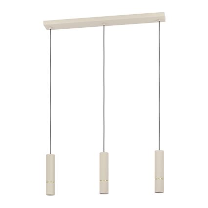 Eglo - Candeeiro suspenso LED 3xGU10/5W/230V 3000K bege