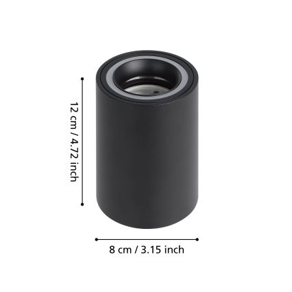 Eglo - Foco LED RGBW com regulação LED/4,9W/230V 2700-6500K preto